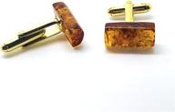 natural amber links baguette shape logo