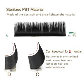 img 1 attached to 😍 Обейалаш Легкие объемные ресницы для веерной наращивания - быстрое распускание ресниц 0,03-0,07 мм толщиной, изогнутость C/D, быстрое распускание - смешанные объемные ресницы для ваерной наращивания 9-15 мм