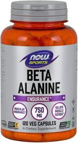 img 4 attached to 💪 Добавка NOW Sports Nutrition Beta-Alanine, 750 мг - Замедляет утомление мышц, повышает выносливость - 120 капсул