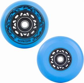 img 3 attached to 🛹 AOWISH 2-Pack Mini Ripstik Wheels: Superior 68mm Ripster Wheel Upgrade with ABEC-9 Bearings