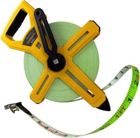 img 4 attached to Komelon 6633: 300-Feet Open Reel Fiberglass Tape Measure in Vibrant Yellow
