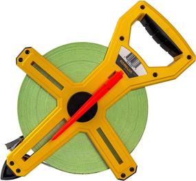 img 1 attached to Komelon 6633: 300-Feet Open Reel Fiberglass Tape Measure in Vibrant Yellow