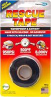 🔧 rescue tape: self-fusing silicone tape for emergency pipe & plumbing repair, diy repairs, seal radiator hose leaks, wrap electrical wires, used by us military - 1” x 12’, silicone rubber, black logo