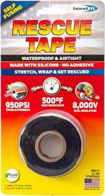 img 4 attached to 🔧 Rescue Tape: Self-Fusing Silicone Tape for Emergency Pipe & Plumbing Repair, DIY Repairs, Seal Radiator Hose Leaks, Wrap Electrical Wires, Used by US Military - 1” X 12’, Silicone Rubber, Black