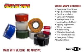 img 3 attached to 🔧 Rescue Tape: Self-Fusing Silicone Tape for Emergency Pipe & Plumbing Repair, DIY Repairs, Seal Radiator Hose Leaks, Wrap Electrical Wires, Used by US Military - 1” X 12’, Silicone Rubber, Black