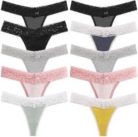 img 4 attached to 🌈 Luxurious Multicoloured Hollowed Underwear Panties: Perfect Women's Clothing for Lingerie, Sleep & Lounge