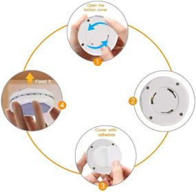 img 1 attached to 💡 Convenient Rechargeable LED Puck Lights: Dimmable 16 Colors Under Cabinet Lighting with Remote Control and Timing Function - 6 Pack