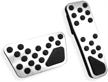 lexley 2pcs anti-slip aluminum performance auto brake pedal pad kit interior accessories logo