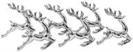 🎄 «украсьте свой праздничный стол с помощью рождественских кольцев для салфеток elehere - набор из 12 штук, серебряный.» логотип