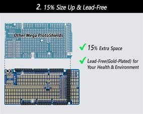 img 2 attached to ElectroCookie Proto Shield Kit - Arduino Mega R3 Compatible, Stackable Prototype Expansion PCB (2 Pack)