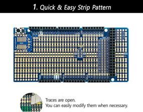 img 3 attached to ElectroCookie Proto Shield Kit - Arduino Mega R3 Compatible, Stackable Prototype Expansion PCB (2 Pack)