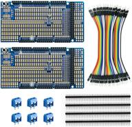 набор платы electrocookie proto shield kit - совместим с arduino mega r3, стекируемая прототипная плата расширения pcb (2 штуки) логотип