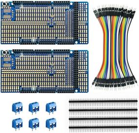 img 4 attached to ElectroCookie Proto Shield Kit - Arduino Mega R3 Compatible, Stackable Prototype Expansion PCB (2 Pack)