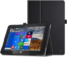 img 4 attached to 📱 Fintie Case for Fusion5 Windows 10 FWIN232 Plus S1 / FWIN232 PRO S1 Tablet - Folio Protective Stand Cover (Black) - Auto Wake/Sleep Feature Included