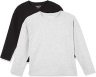 👕 unacoo kids long sleeve round neck tee shirts – 2 packs and 3 packs (ages 3-12 years) logo