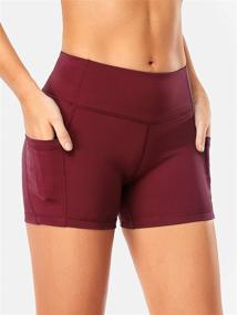 img 1 attached to 🩲 Kenlcad Compression Shorts 4&#34;/5&#34;/8&#34; - Women's High Waist Leggings for Running, Yoga, Workout