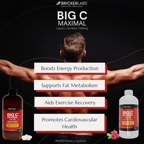 img 3 attached to 💪 Big C Maximal Liquid LCarnitine 1,100mg Vanilla Tart Flavor 16oz - Energy Booster, Exercise Recovery Aid, Cardiovascular Health Support