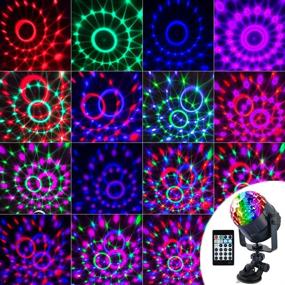 img 3 attached to 🎉 COSOOS Sound Activated Party Lights: Disco Ball with Remote Control - 15 Modes Stage Par Light for Home, Dance, Car, Bar, Birthday, Karaoke, DJ Show, Club, Pub