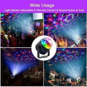 img 1 attached to 🎉 COSOOS Sound Activated Party Lights: Disco Ball with Remote Control - 15 Modes Stage Par Light for Home, Dance, Car, Bar, Birthday, Karaoke, DJ Show, Club, Pub