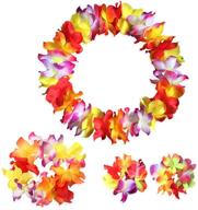 🌺 arlai 4-piece hawaiian leis set: jumbo necklaces, bracelets, and headband logo