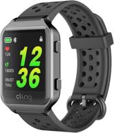 ⌚ clingleap smartwatch: always-on heart rate interface, medication compliance tracking, built-in gps for multisport, blood pressure monitoring, activity tracker, 50m water resistance логотип