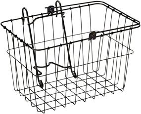 img 1 attached to 🚲 Wald 133 Front Bicycle Basket - Convenient Storage Solution for Bikers (14.5 x 9.5 x 9, Black)