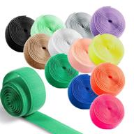 🧵 ybwm sew on hook and loop strips rolls sewing fasteners, 12 colors, 24 rolls, interlocking tape, non-adhesive, for diy craft, clothes, shoes, 1 inch width, 1 yard hook + 1 yard loop logo