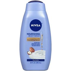 img 4 attached to Погрузитесь в питательный душевой гель NIVEA с маслом ши и миндалью: увлажняющая бутылка объемом 20 жидких унций с питательной сывороткой