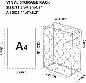 img 1 attached to Durable Vinyl Roll Storage Rack, Robust Vinyl Roll Holder, Organizing Solution for Craft Room, 20-Hole Design, 2 Inch Aperture, Simple Assembly (Clear Acrylic)