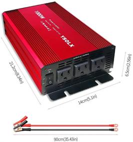 img 2 attached to ⚡ 1000W Power Inverter: 12V to 110V DC to AC Converter with 3 Outlets - Ideal for Car, RV, and Home Needs