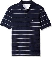 👕 nautica classic short sleeve striped shirt for men: stylish and timeless clothing choice logo