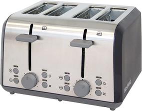 img 3 attached to 🍞 Silver West Bend 4-Slice Toaster - Extra Wide Slots, Bagel Settings, Ultimate Toast Lift, Removable Crumb Tray