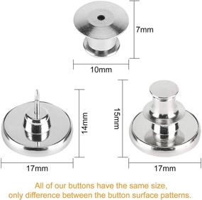 img 3 attached to 👖 Premium Jean Button Replacement Set: 4Pcs Adjustable Pins for Jeans, 17mm Instant Metal Button – Easy Waist Modification for Perfect Fit (Style 3)