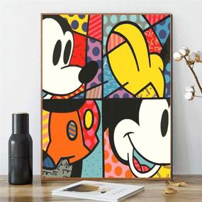 img 3 attached to Pазнообразие Диснея с Kimily Mickey DIY По номерам - Идеально для взрослых и детей - набор для акриловой живописи для декора Disney Mickey в домашней гостиной или спальне