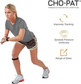 img 1 attached to 🏻 Cho-Pat Original Knee Strap: Doctor Recommended Patella Support for Runner’s Knee, Osgood Schlatter’s, and Chondromalacia, Black, Medium