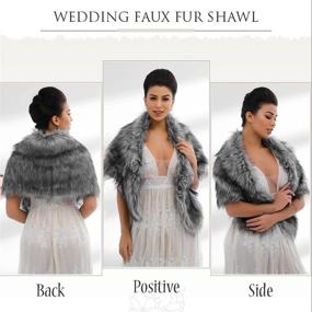 img 3 attached to Шаль для невесты Augety Bride Wedding Bridal Shawls - женские аксессуары