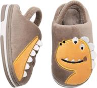 👶 ahannie toddler boys girls cute slippers: comfy memory foam indoor house shoes with elastic strap logo