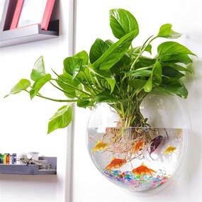 img 4 attached to 🐠 Outgeek Bubble Wall Hanging Fish Bowl - Clear Acrylic Vase Flowerpot Aquarium (9in)