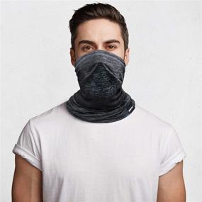 img 3 attached to Reusable Neck Gaiter Face Mask - Versatile Cloth Face Masks Bandana Balaclava Cover Scarf Shield