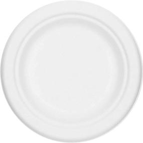 img 3 attached to 🍽️ 125 Pack of Small White Sugarcane Bagasse Dessert Plates - 6 Inch Round Plates