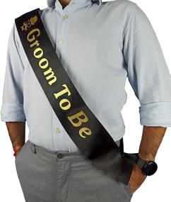 img 3 attached to 🎩 Black and Gold Satin Groom Sash: Perfect Gift for Bachelor Party, Stag Night, Engagement and Wedding Celebrations - 1 Pack