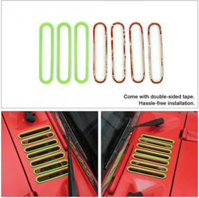 img 2 attached to SQQP Green Hood Vent Cover Cowl Panel Trim 🚗 for 2007-2017 Jeep Wrangler JK JKU 2/4-Door – ABS Exterior Accessories