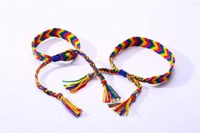 img 2 attached to Rainbow Pride Parade Accessory: Handmade Braided Macrame Bracelet Bulk for Men and Women - LGBT Pride Jewelry in Various Styles for Gay & Lesbian Community