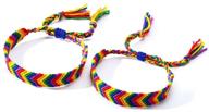 rainbow pride parade accessory: handmade braided macrame bracelet bulk for men and women - lgbt pride jewelry in various styles for gay & lesbian community logo