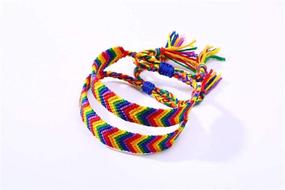 img 3 attached to Rainbow Pride Parade Accessory: Handmade Braided Macrame Bracelet Bulk for Men and Women - LGBT Pride Jewelry in Various Styles for Gay & Lesbian Community