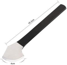 img 3 attached to 🔪 Ручной работы кожаный обрезной нож, чёрное круглое лезвие - идеально для резки кожаных изделий.
