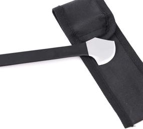img 4 attached to 🔪 Ручной работы кожаный обрезной нож, чёрное круглое лезвие - идеально для резки кожаных изделий.