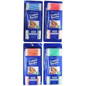 img 4 attached to 🌼 1200 Total Swabs – 3 Packs of 400 CT – 100% Cotton Swabs