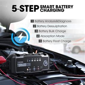 img 2 attached to TOPDON TORNADO1200 6V 12V 1.2 Amp Smart Car Battery Charger & Maintainer with Temperature Compensation and Desulfator