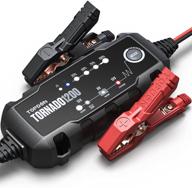 topdon tornado1200 6v 12v 1.2 amp smart car battery charger & maintainer with temperature compensation and desulfator logo